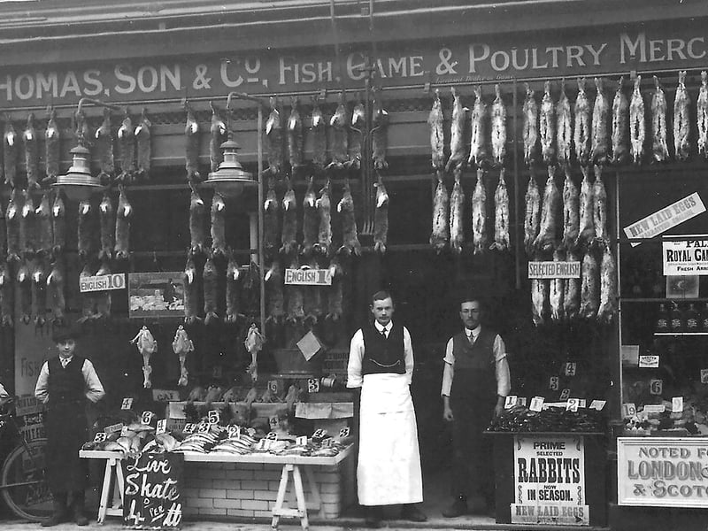 Located at 4-6 Fratton Road, Landport, we see fish and poultry merchant Thomas Macey & Co.   Picture: Barry Cox collection