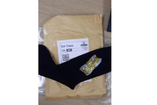 Cannabis has been discovered in a parcel in a Fareham sorting office. Picture: Hampshire Constabulary