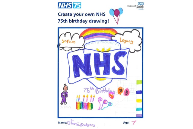 An entry by Olivia, 7, for the children's drawing competition run by Portsmouth Hospitals University NHS Trust