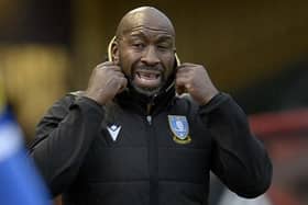 Darren Moore watched on as his Sheffield Wednesday lost to Lincoln  Picture: Steve Ellis