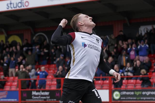 Ronan Curtis opened the scoring for Pompey in the 2-2 draw.  Picture:  Daniel Chesterton/phcimages.com