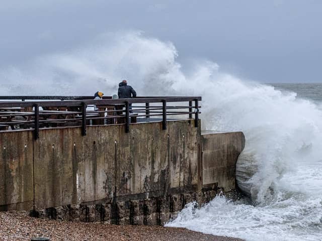 Hayling Island being hit by Storm Ciaran earlier this month. Picture: Habibur Rahman