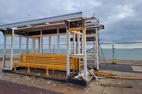 The first shelter has been taken apart