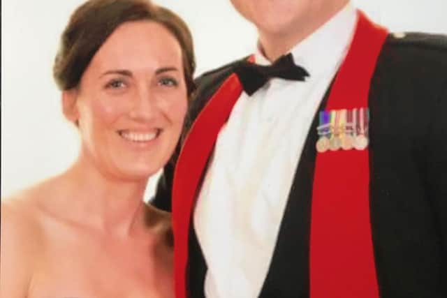 Leanne Gallagher-Costello and her husband Jon Costello, who is a sergeant major in the army