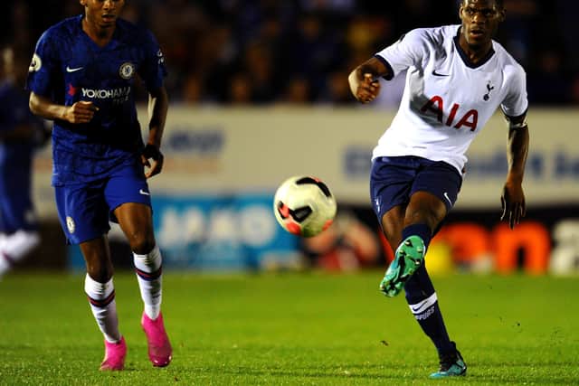 TJ Eyoma has moved from Spurs to Lincoln (Photo by Alex Burstow/Getty Images)
