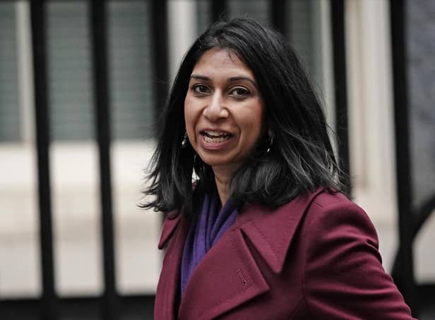 Attorney general Suella Braverman who has vowed to put Russian soldiers found guilty of war crimes in Ukraine behind bars. Picture date: Sunday March 13, 2022.