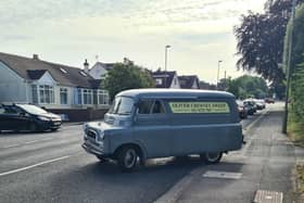 The distinctive Bedford CA van has been working with Oliver Chimney Sweeps. Pic supplied
