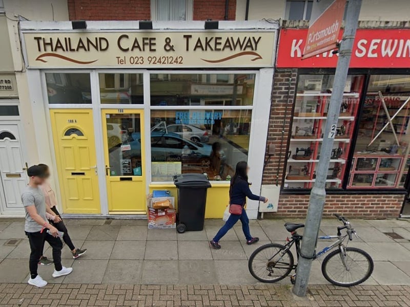 Thailand Cafe and Takeaway, Southsea, has a Google rating of 4.6 with 143 reviews.