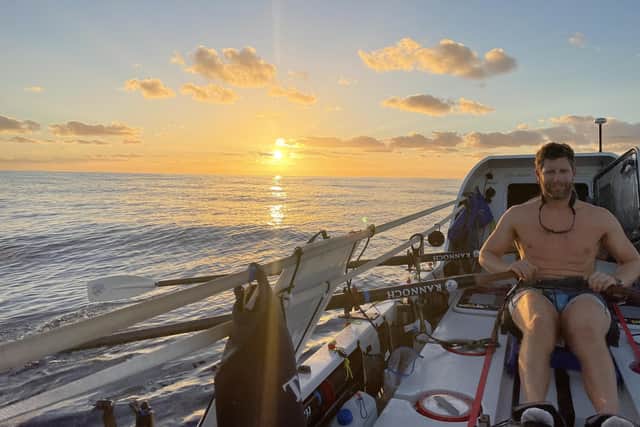 Rowing for the challenge.