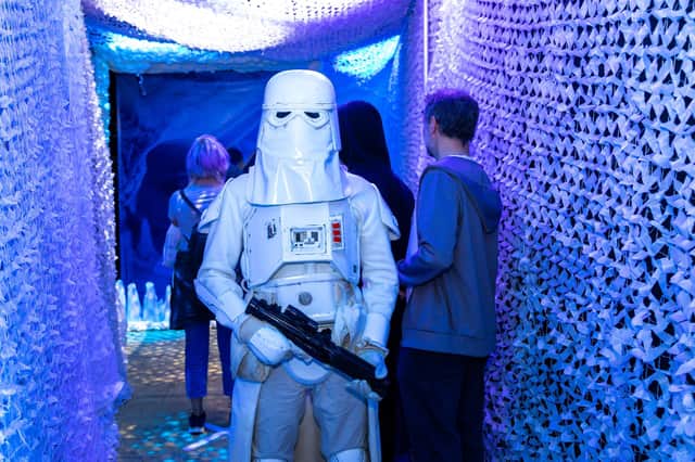 A Snowtrooper provides a menacing presence in the Star Wars Experience. Picture: Mike Cooter (070522)