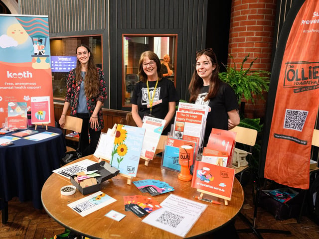Pictured is: Alec from Kooth, a free and anonymous counselling service and Debbie Rocketry and Katie Hughes from the Ollie Foundation, a suicide prevention charity.

Picture: Keith Woodland