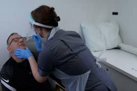 Adam gave a nasal swab and blood sample to help scientists find biomarkers that help detect lung cancer in its very early and more treatable stages.