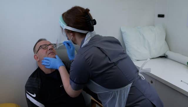 Adam gave a nasal swab and blood sample to help scientists find biomarkers that help detect lung cancer in its very early and more treatable stages.