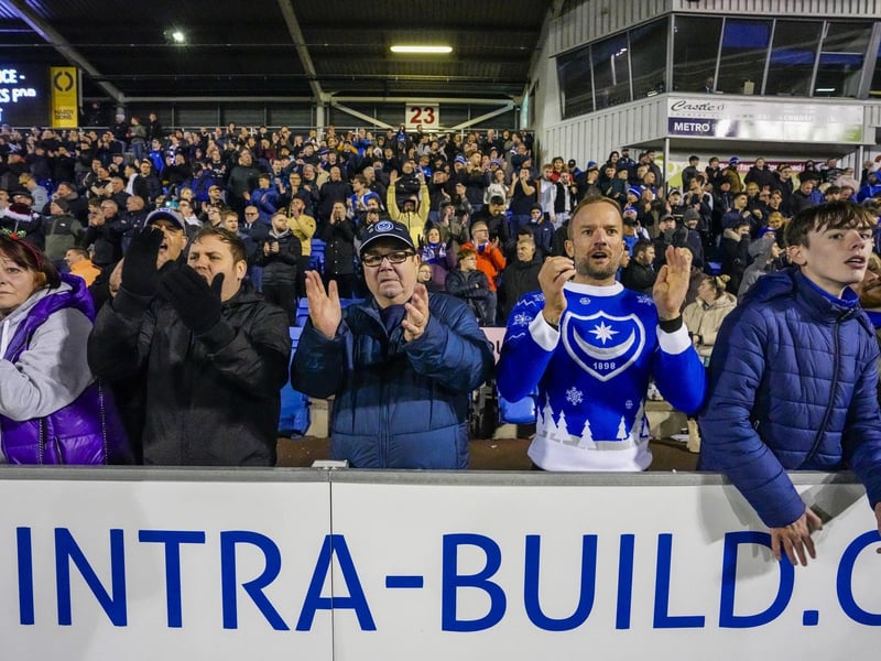 1,540 Pompey fans made the trip to Shrewsbury's Cloud Meadow