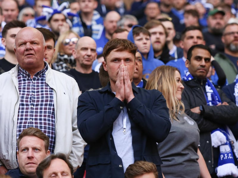 Pompey fans at Wembley against Sunderland in the Checkatrade Trophy final on March 31, 2019. Picture: Habibur Rahman