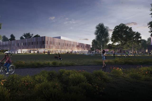 Construction of The Ravelin Sports Centre being built at Ravelin Park, Portsmouth. Picture: FaulknerBrowns