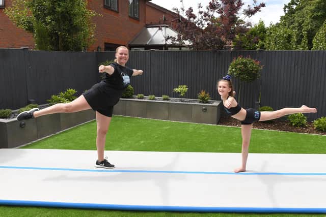 Eva Peskett practising with Lara Hallam  Picture: Paul Jacobs/pictureexclusive.com