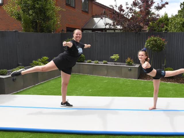 Eva Peskett practising with Lara Hallam  Picture: Paul Jacobs/pictureexclusive.com