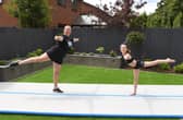 Eva Peskett practising with Lara Hallam  Picture: Paul Jacobs/pictureexclusive.com