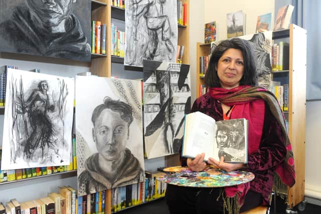On International Women’s Day, Portsmouth Grammar School welcomed author Sita Brahmachari who took part in a variety of projects with pupils from across the school. Pictured is: Author Sita Brahmachari.Picture: Sarah Standing (080322-560)
