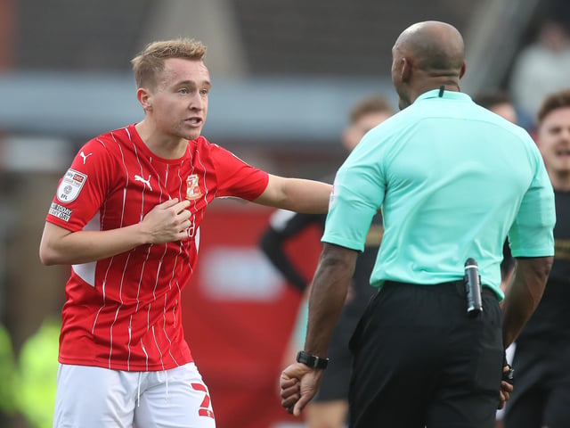Club: Swindon; Age: 24; Appearances: 36; Goals: 1; Assists: 3; WhoScored rating: 6.9