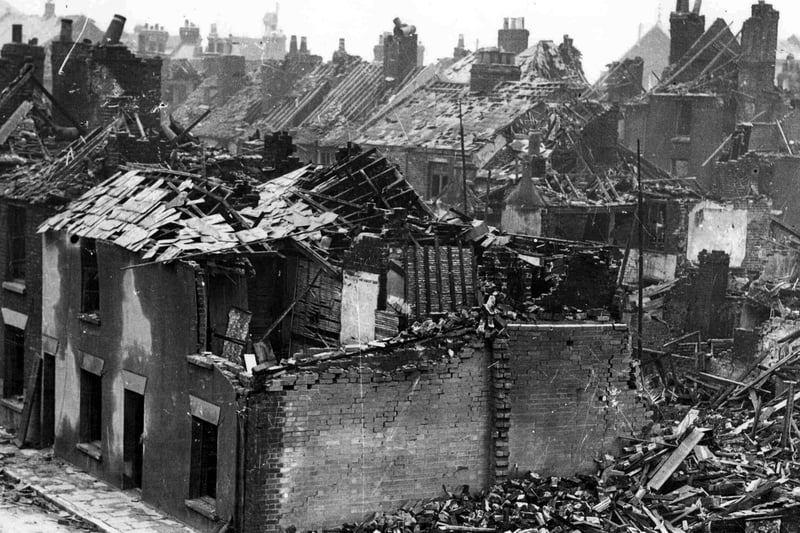 Conway Street, Landport during The Blitz