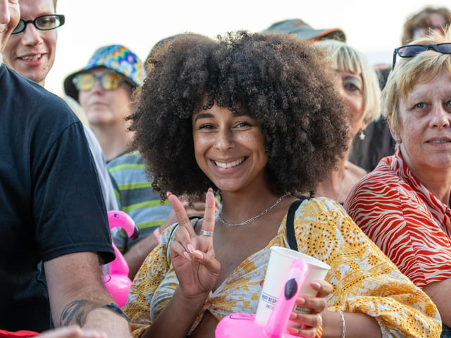 A fan enjoying Bombay Bicycle Club on Friday night. Photos by Alex Shute