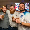 Jarrath Cush, Josh Strain, Ryan Ralph and Aaron Ralph at The Leopold in Southsea, on Saturday, December 10, to watch England v France in the World Cup Picture: Matthew Clark