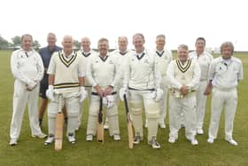 HampshireOver-60s (from left) Geoff Beale, Rick Marston, Chris Wheeler, Chris Yates, Neil Trestrail, Dave Simpson, Andy Steggall, Martin Shephard, Neil Sutherland, John Adams and Barry Goodman. Picture: Sarah Standing