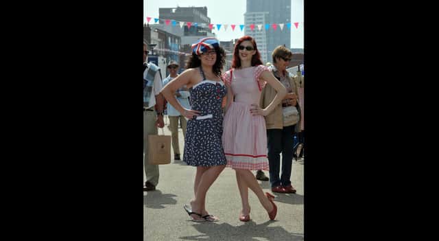 Katie Vale, left, and Betty Hobcraft at Victorious Vintage at Portsmouth Historic Dockyard in 2012
Picture: Steve Reid (121916-676)