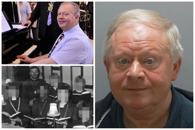 Paedophile choirmaster Mark Burgess was jailed for 40 years.