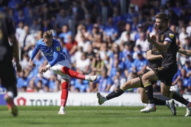 Ronan Curtis in action today