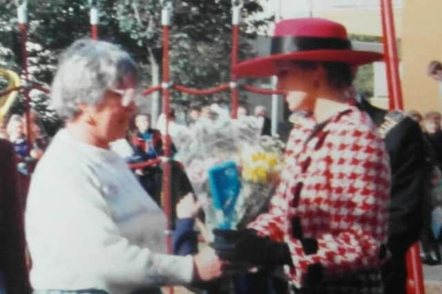 Jill Miller and Princess Diana in Buckland in 1992