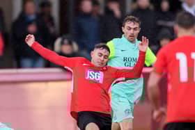 Jack Breed netted twice in Fareham's FA Vase defeat to Abbey Rangers. Picture: Keith Woodland (051220-52)