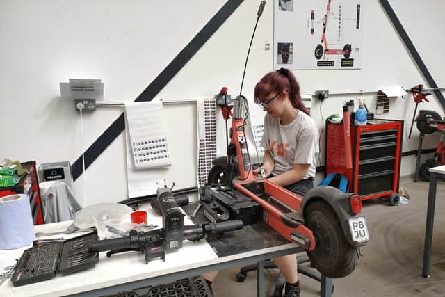 Charlotte Fray at work.
