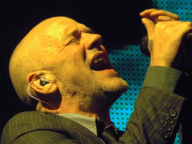 Michael Stipe at the Rose Bowl in August 2008
