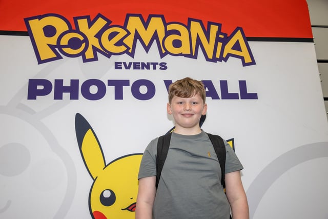 Young collector Teddy, 9, from Southampton, at Pokemania.  Photos by Alex Shute