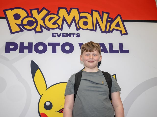 Young collector Teddy, 9, from Southampton, at Pokemania. Photos by Alex Shute