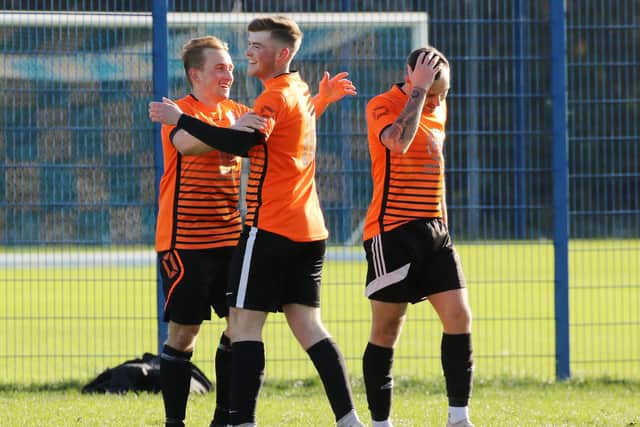 Jubilee Reserves have just scored against Watersedge. Picture: Kevin Shipp