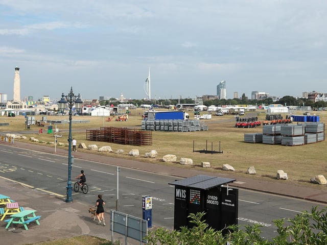 Site clearance after Victorious, Southsea Common
Picture: Chris Moorhouse (280824-009)