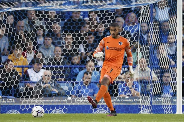 Pompey goalkeeper Gavin Bazunu