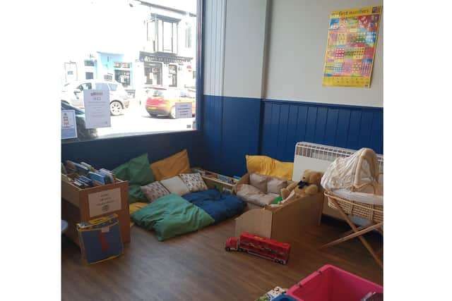 Inside the new charity shop in Albert Road.