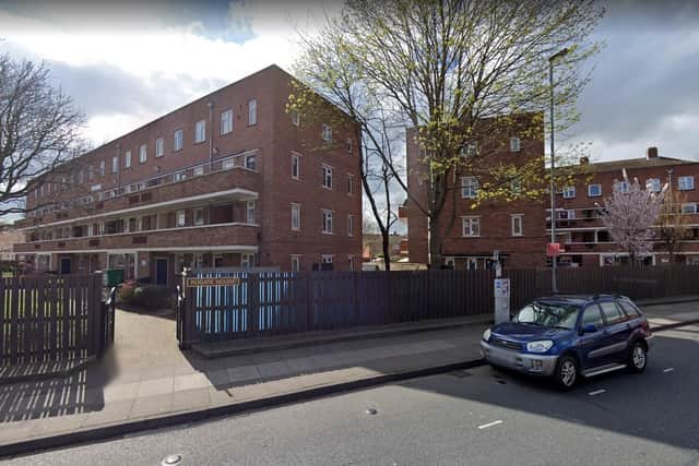 The attack happened in the courtyard of Rogate House in Lake Road, Landport, Portsmouth. Picture: Google Street View.