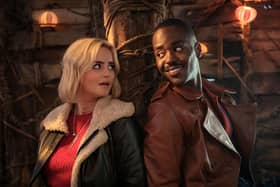 Millie Gibson and Ncuti Gatwa in the upcoming Doctor Who Christmas special. Here are 8 ways the series is linked to Portsmouth.