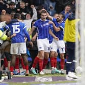 Conor Shaughnessy celebrates his winner against Carlisle United