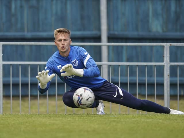 Alex Bass is in talks with an unnamed club over leaving Fratton Park. Picture: Jason Brown/ProSportsImages