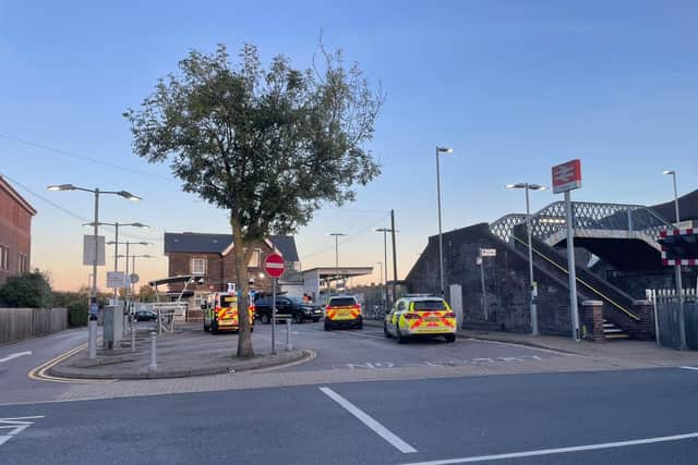 Police brought a woman to safety at Cosham railway station, after reports of people being concerned for her welfare.