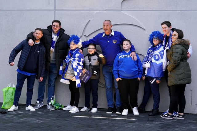 Pompey fans at the Tottenham Hotspur Stadium.