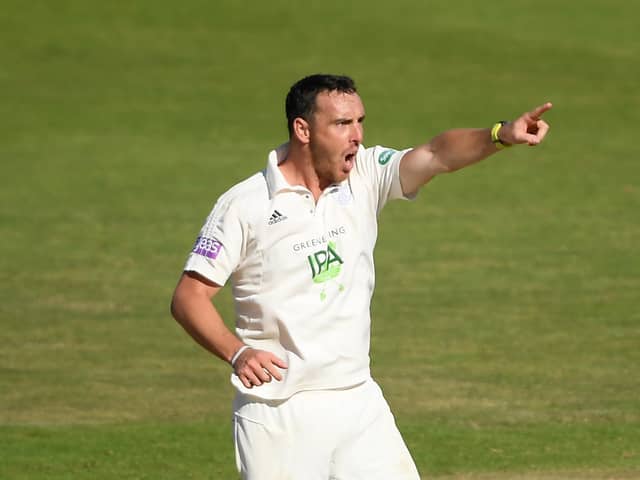 Kyle Abbott has now taken 10 or more wickets in a Championship match on three occasions for Hampshire. Photo by Alex Davidson/Getty Images.