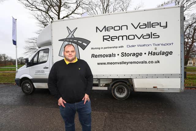 Dale Walton is unable to leave his van on his driveway due to a clause in his tenancy. His van was vandalised on the road outside of Coldeast Mansion, which is the closest place he can leave it near to his home.Picture: Stuart Martin (220421-7042)